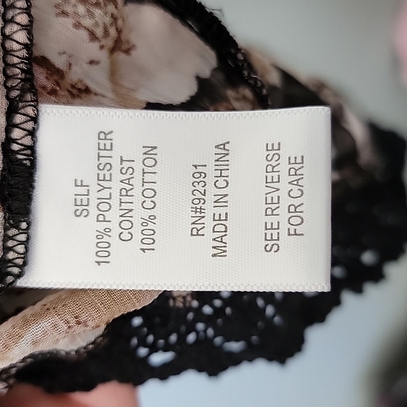 Mason + Mackenzie Romantic Flirty Boho floral lace trim kimono medium - Picture 4 of 6